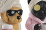 DKD Home Decor Figuras de Perro en Resina Multicolor, Surtido de 2