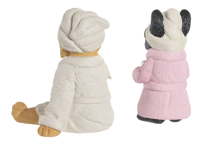 DKD Home Decor Figuras de Perro en Resina Multicolor, Surtido de 2