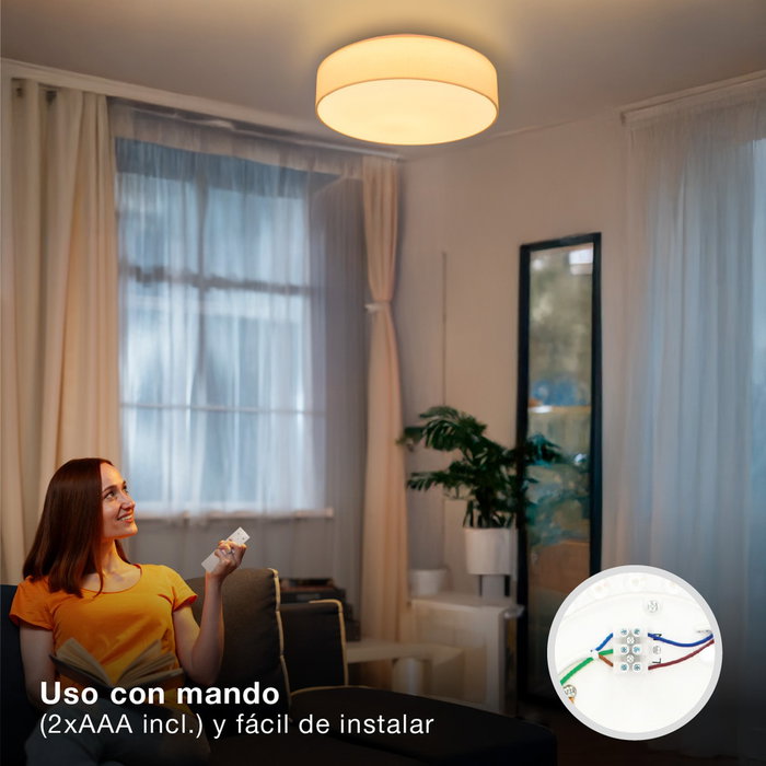 GSC Evolution Plafón de techo LED Kasker 22W Beige Regulable GSC Evolution Plafón de techo LED Kasker 22W Beige Regulable