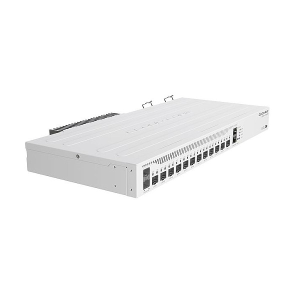 Mikrotik CCR2004-1G-12S+2XS Cloud Core Router, 4x1.7GHz, 2x 25G SFP28, 10x 10G SFP+, 1x 1G, 128MB NAND, 2x AC Inputs