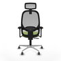 PIQUERAS Y CRESPO Silla de oficina Cilanco con mecanismo Sincro, Pistacho y Gris