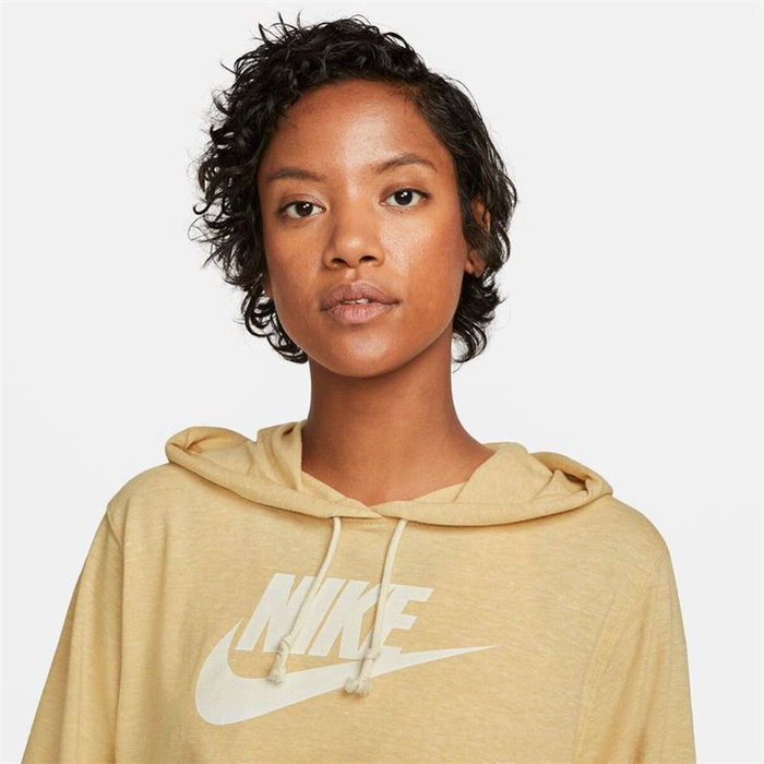 Sudadera con Capucha Mujer Nike Vintage Beige Sudadera con Capucha Mujer Nike Vintage Beige