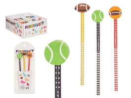 PINCELLO Set 3 Lapiceros con Goma Deportes Surtidos 11x26.5x1.5 cm (Set de 32)