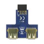 DeLOCK Adaptador de Cabezal de Pines USB de 9 pines a 2 x USB 2.0