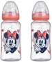 Disney Baby Set de 2 Biberones Minnie Collector 360 ml con Tetina de Silicona y 3 Posiciones de Flujo - DIS8412497107001