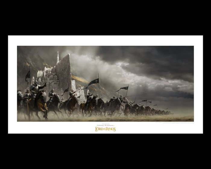 Weta Workshop El Señor de los Anillos Litografía Faramir's Charge 59 x 30 cm
