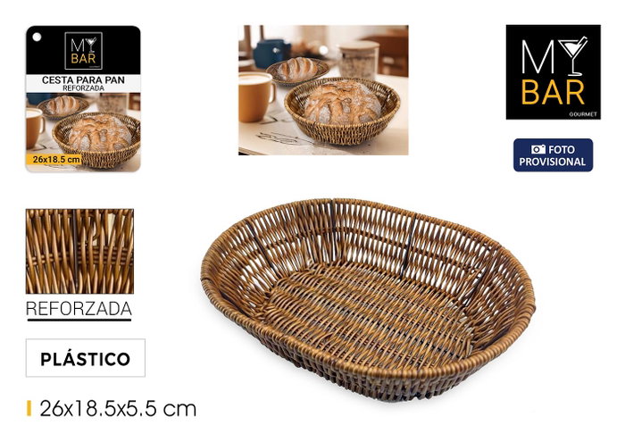 My Bar Cesta de Pan Oval Reforzada 26cm My Bar Cesta de Pan Oval Reforzada 26cm