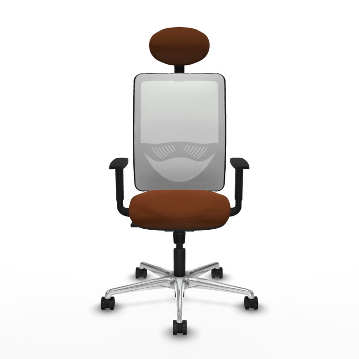 PIQUERAS Y CRESPO Silla de oficina Zulema con mecanismo Sincro Marrón y Blanco PIQUERAS Y CRESPO Silla de oficina Zulema con mecanismo Sincro Marrón y Blanco