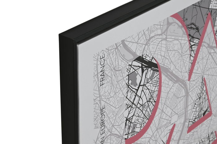 DKD Home Decor Cuadro Lienzo Mapa Ciudad 60x80 cm