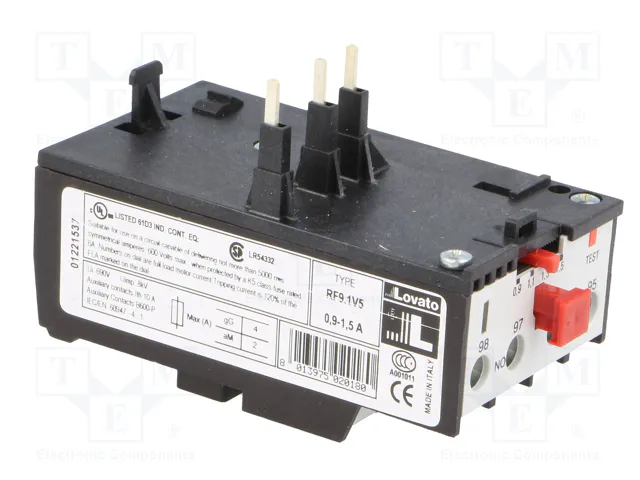 LOVATO ELECTRIC Relé térmico 0,9÷1,5A con agarres de tornillo