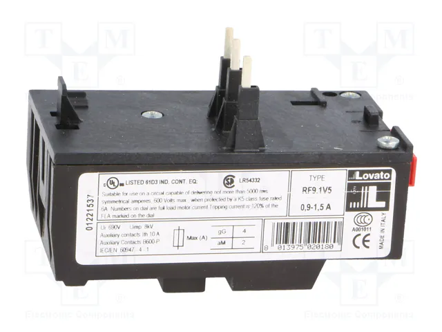 LOVATO ELECTRIC Relé térmico 0,9÷1,5A con agarres de tornillo
