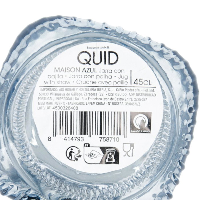 Jarra Vidrio con Tapa Acero Maison Quid 45 cL