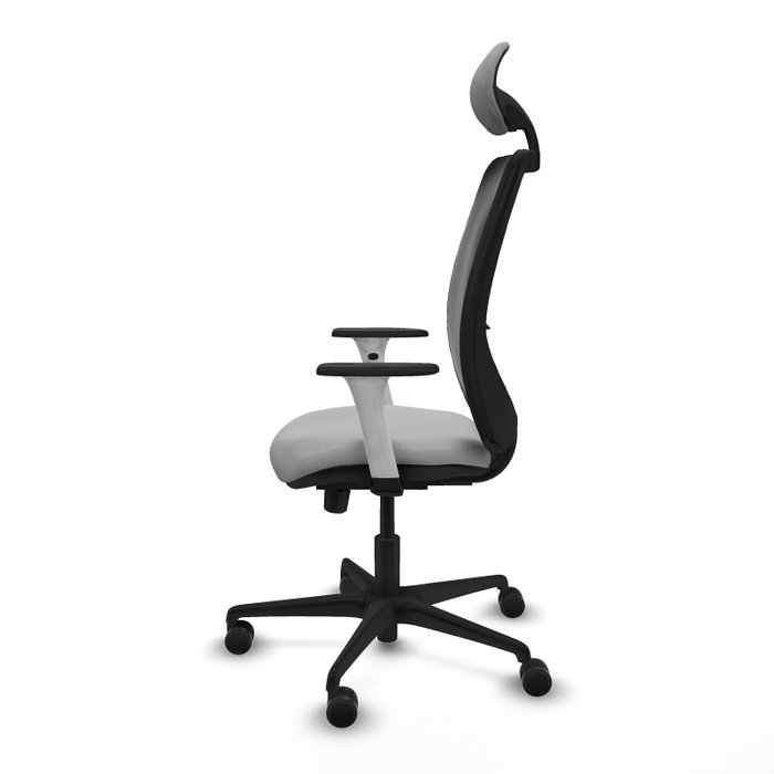 PIQUERAS Y CRESPO Silla de oficina Zulema con mecanismo Sincro/Traslack, Gris claro y Negro