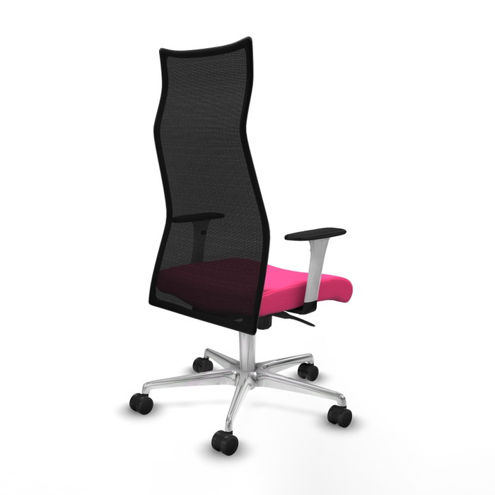 PIQUERAS Y CRESPO Sillón Albacete Rosa y Negro con Mecanismo Sincro PIQUERAS Y CRESPO Sillón Albacete Rosa y Negro con Mecanismo Sincro