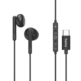 Hama Classy Auriculares Intrauditivos USB-C con Micrófono, Negro