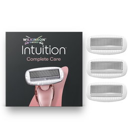 Wilkinson Sword Intuition Complete Care Recambios de Maquinilla para Mujer con Ácido Hialurónico - 3 Unidades, Piel Suave e Hidratada