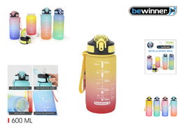 Bewinner Botella Sport Agua Multicolor 600 ml (12 Unidades)