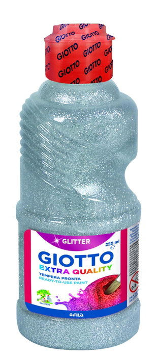 GIOTTO Témpera Líquida Glitter Plata 250 ml