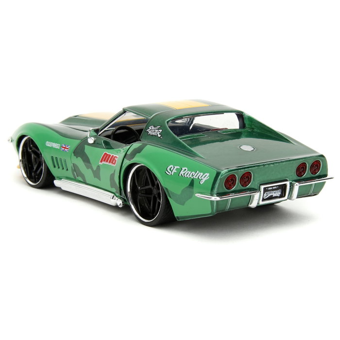 Jada Street Fighter Cammy y Chevrolet 1969 Corvette Stingray ZL1 1:24