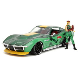 Jada Street Fighter Cammy y Chevrolet 1969 Corvette Stingray ZL1 1:24