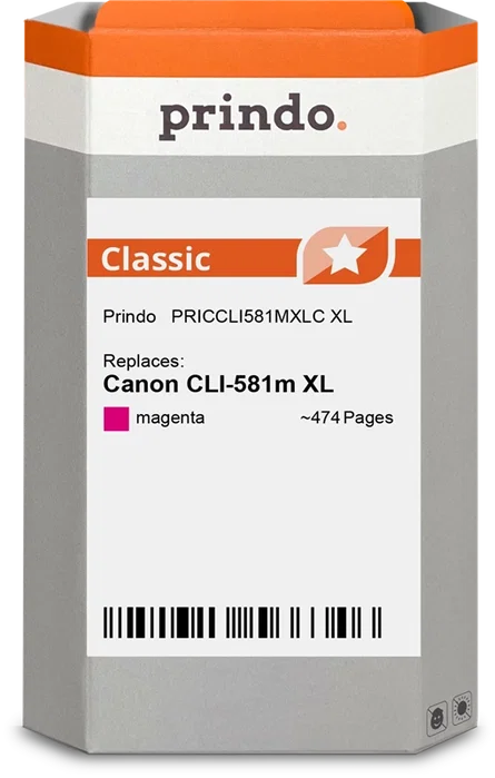 Prindo Cartucho de Tinta Magenta Classic XL PRICCLI581MXLC Prindo Cartucho de Tinta Magenta Classic XL PRICCLI581MXLC