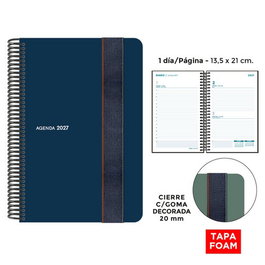 Senfort Agenda Anual 2027 Foam Seoul con Espiral y Tapa de PP Foam Azul