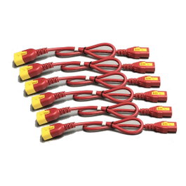APC Kit de cables de alimentación AP8704S-WWX340 C13 a C14 Rojo (6 unidades)