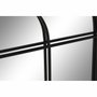 DKD Home Decor Espejo de Hierro y Cristal Estilo Ventana Negro 70x120 cm