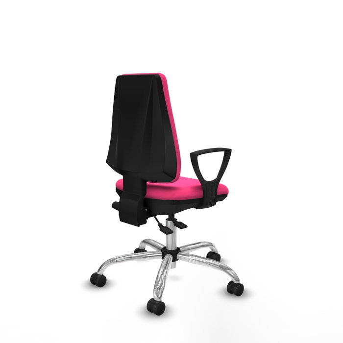 PIQUERAS Y CRESPO Silla de oficina Elche con mecanismo Asincro en Rosa