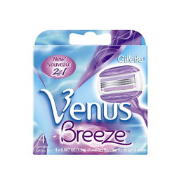 Gillette 1065519 Cuchillas de Recambio Venus Breeze Pack 4 uds con 3 Cuchillas