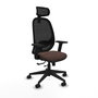PIQUERAS Y CRESPO Silla de oficina Cilanco con mecanismo Sincro/Traslack Marrón oscuro y Negro