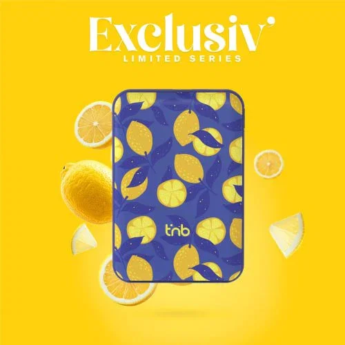 T'nB PBUMAG5LEM Power Bank Batería Externa 5000 mAh con Carga Inalámbrica 15W MagSafe, USB-C 20W, Carga Rápida, Color Azul y Amarillo