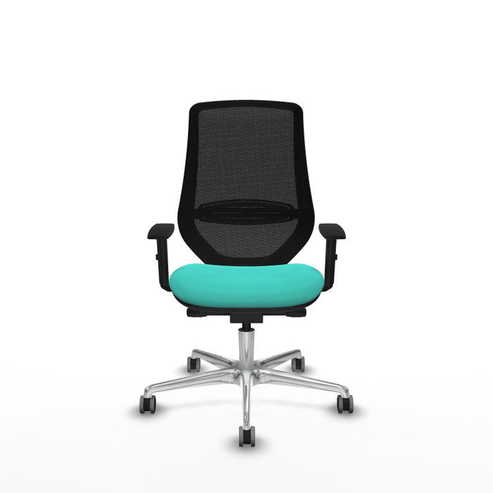 PIQUERAS Y CRESPO Silla de oficina Mardos con mecanismo Sincro/Traslack Turquesa y Negro