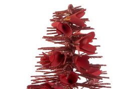 DKD Home Decor Árbol de Navidad Fantasia Rojo 26 x 65 x 26 cm