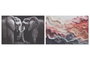 DKD Home Decor Cuadro Lienzo 120x80 Fotoimpreso Surtido de 2 Unidades