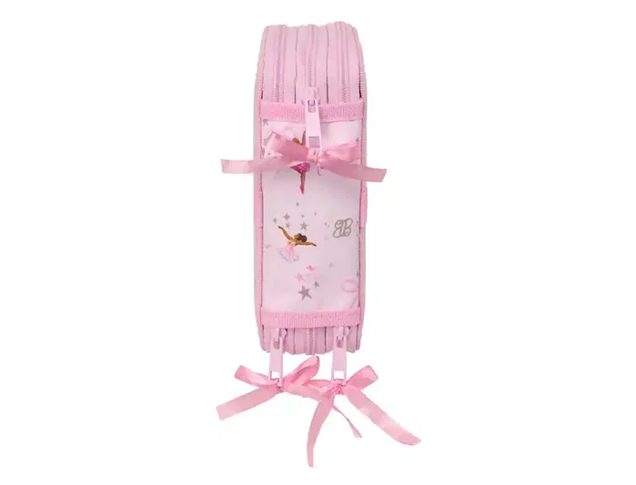 Safta Plumier Barbie Ballet Triple Cremallera con 37 Piezas