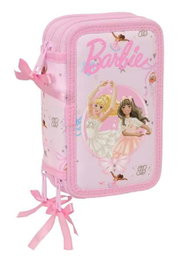 SAFTA Estuche Escolar Barbie Ballet Triple de 37 Piezas