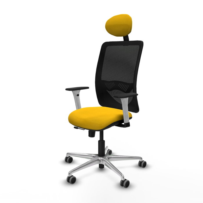 PIQUERAS Y CRESPO Silla de oficina Zulema con Mecanismo Sincro/Traslack, Amarillo y Negro PIQUERAS Y CRESPO Silla de oficina Zulema con Mecanismo Sincro/Traslack, Amarillo y Negro