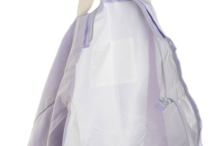 DKD Home Decor Bolso Mediterraneo Rosa Lila Poliester 82 x 48 x 23 cm (4 Unidades)