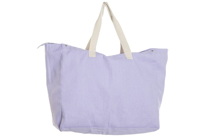 DKD Home Decor Bolso Mediterraneo Rosa Lila Poliester 82 x 48 x 23 cm (4 Unidades)