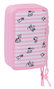 Safta Plumier Triple Estuche Escolar con 37 Piezas, Capacidad 12.5 x 19.5 x 5.5 cm, Para Material de Oficina y Papelería