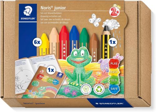 Staedtler Noris Junior Set de dibujo mixto de 8 piezas con ceras y lápiz