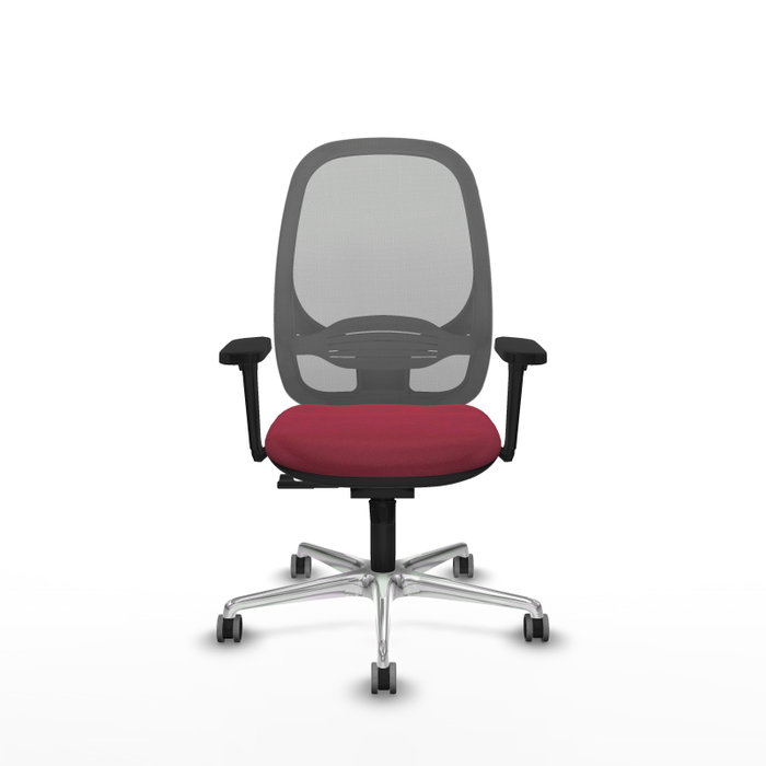 PIQUERAS Y CRESPO Silla de oficina Cilanco con mecanismo Sincro, tela Granate y malla Gris PIQUERAS Y CRESPO Silla de oficina Cilanco con mecanismo Sincro, tela Granate y malla Gris