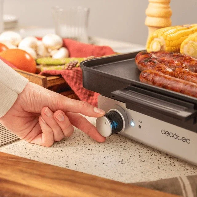 Cecotec Magnet 1800 Plancha de Asar Independiente 1800 W Negro, Plata