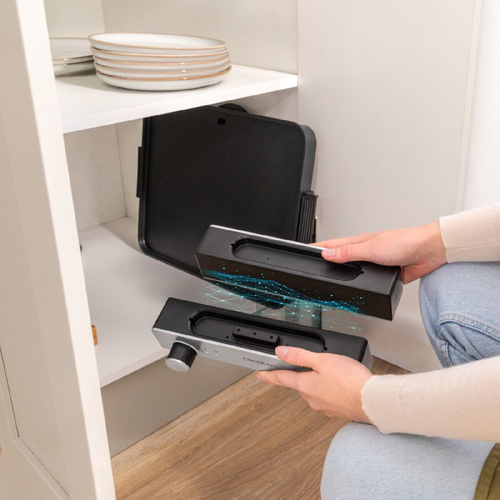 Cecotec Magnet 1800 Plancha de Asar Independiente 1800 W Negro, Plata