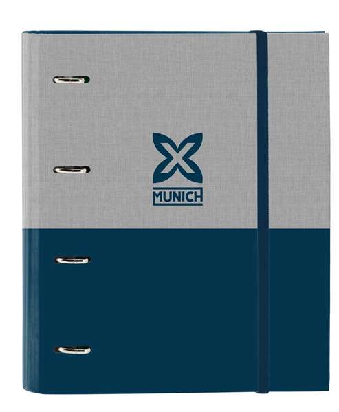 Carpeta de anillas Munich Street Azul Gris 27 x 32 x 3.5 cm Carpeta de anillas Munich Street Azul Gris 27 x 32 x 3.5 cm