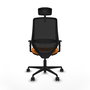PIQUERAS Y CRESPO Silla de oficina Mardos Naranja y Negro