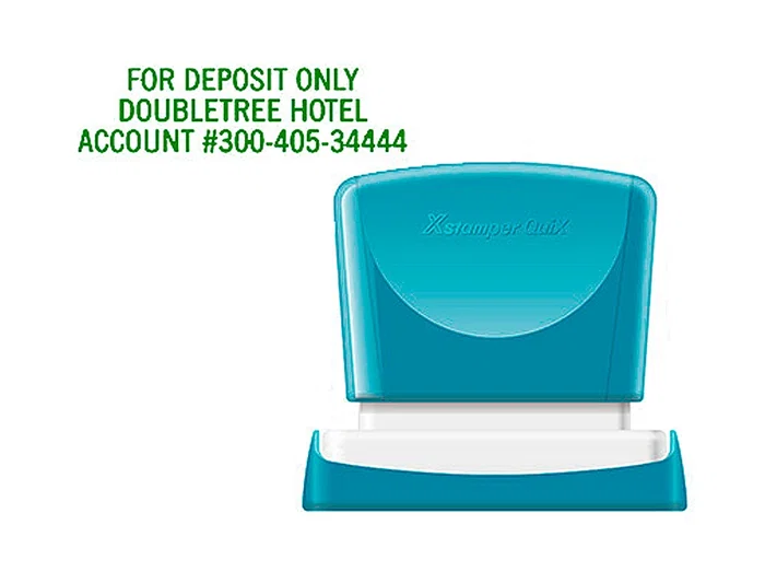 X'stamper Sello Quix Personalizable Color Verde Medidas 16x48 mm Q-11