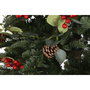 DKD Home Decor Árbol de Navidad Bosque Tradicional Verde Rojo 240 cm con 1178 Ramas LED y Base de Metal Desmontable