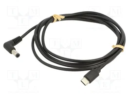 GOOBAY Cable de alimentación USB C a DC 5,5/2,5 mm angular, 1,5m